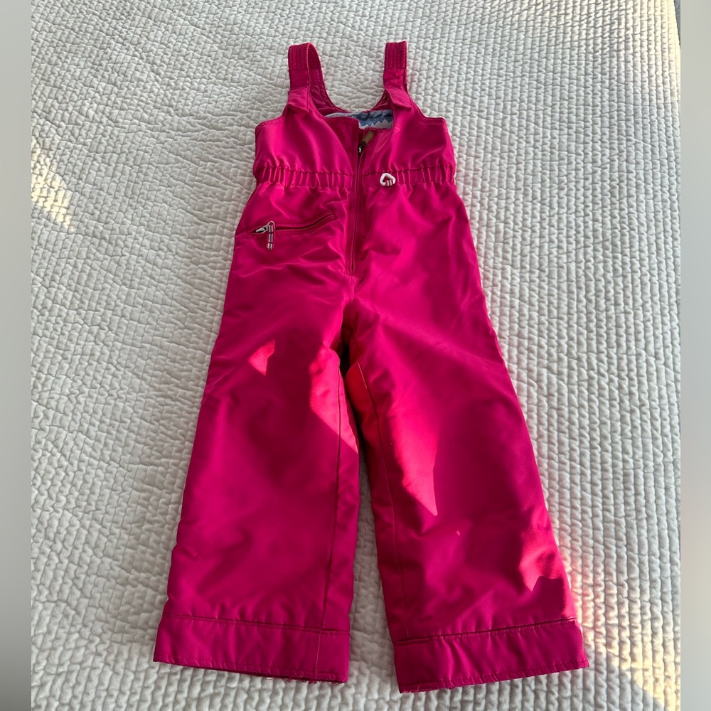 Obermeyer Girls Bright Pink Snoveralls Snow Bib Pants size 5
